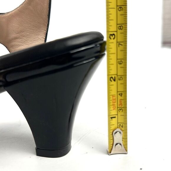 New BeautiFeel Adele Black Leather Patent Leather Heeled Sandal EUR 42 US 11 - Picture 15 of 16